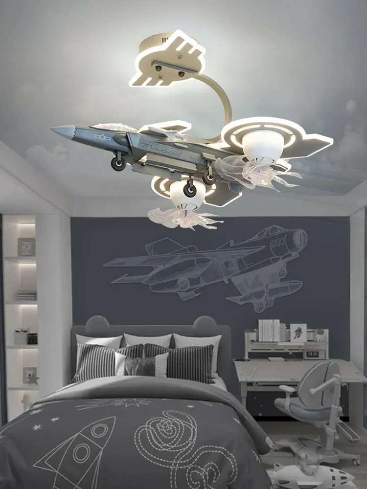 Children's room, airplane fan light, shaking head, silent, full spectrum, eye protection, boys' bedroom