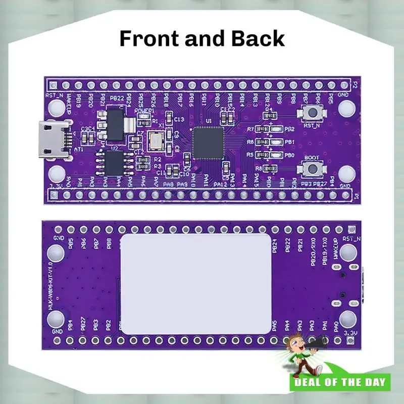 

24-часовая доставка Iot W806 MCU Макетная плата Плоская маломощная основная чип-плата с улучшенной сенсорной интеграцией периферийной системы