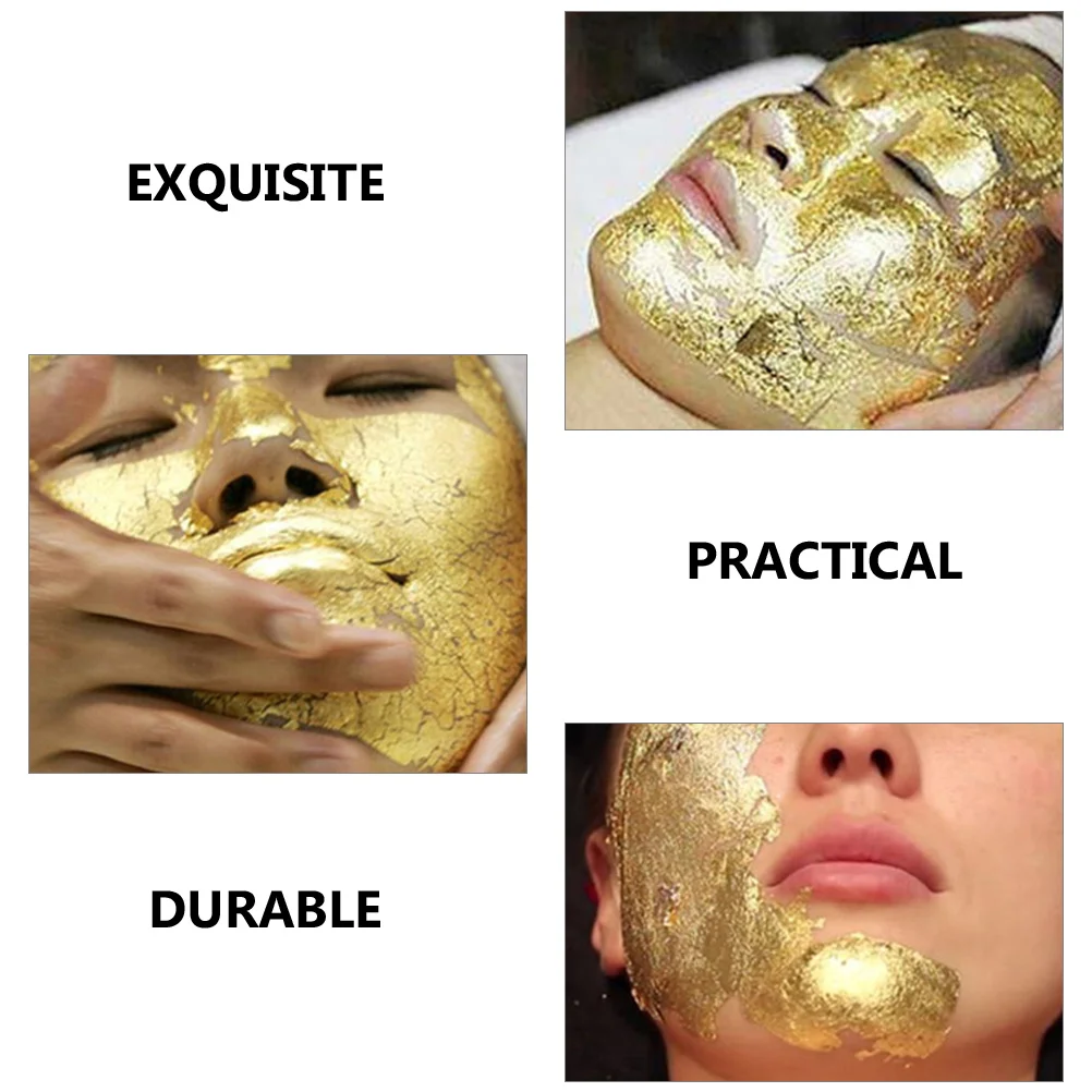 

2 Bottles Gold Foil Paper For Cake Decoration Shiny Foil Flakes Craft Resin Painting Gilding Diy Nail Stickers Decor