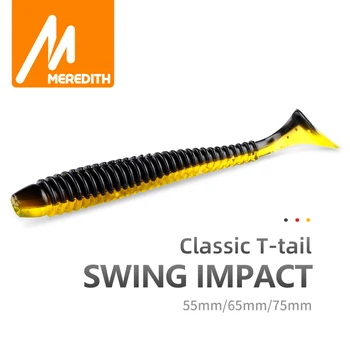 MEREDITH Swing Impact Angelköder 55 mm 65 mm 75 mm weiche Angelköder Meeresangeln Leurre Souple Silikonköder Köder