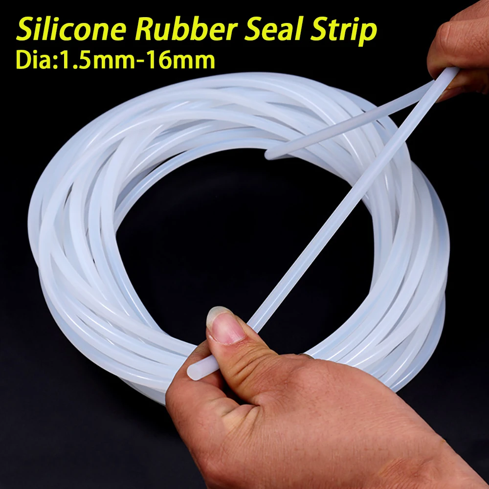 

1/5/10 метров полоска из силиконовой резины, белая круглая уплотнительная лента, высокоэластичный резиновый стержень диаметром 1,5/2/3/5/6/8/9/10/12/13/14/15/16 мм ﻿