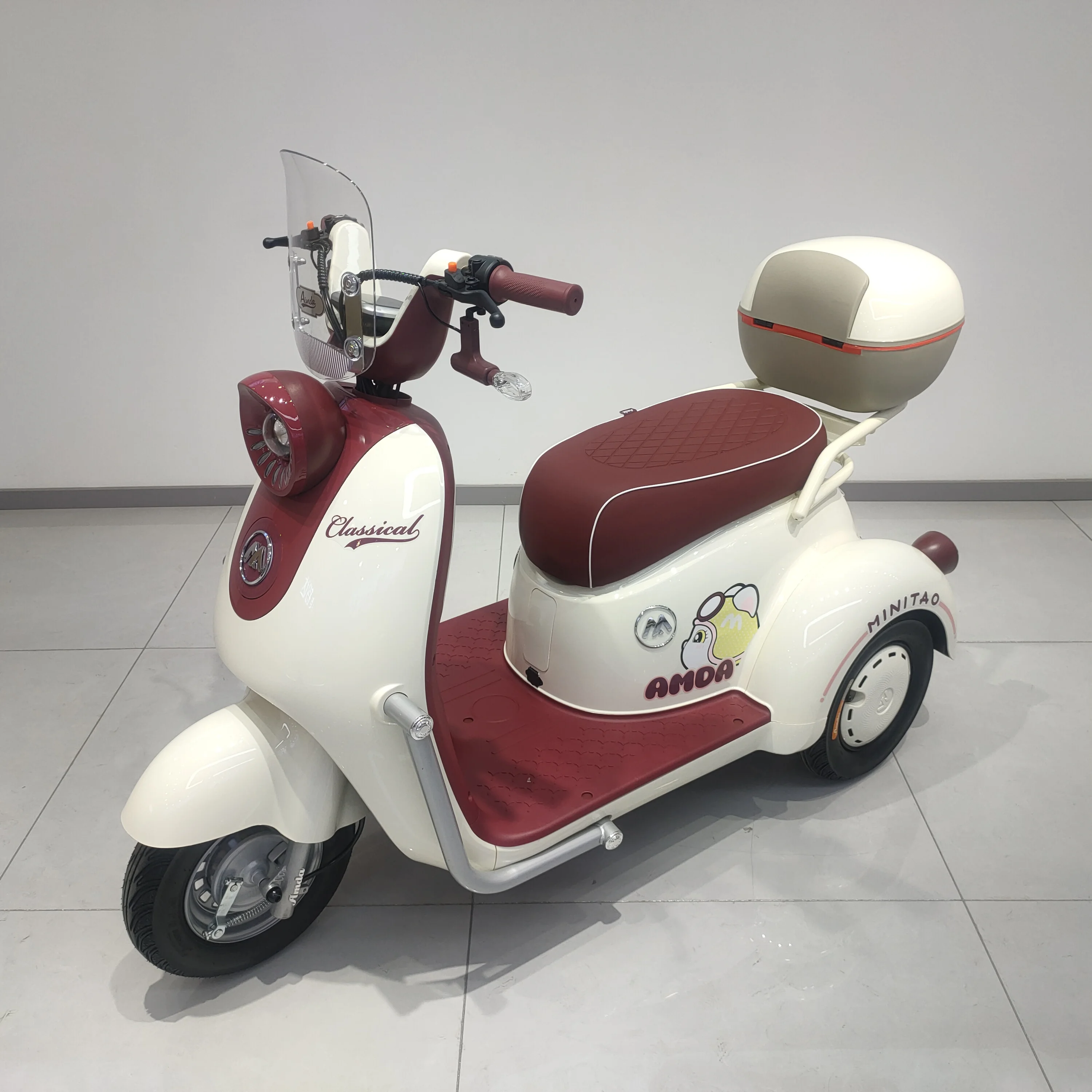 Factory Wholesale 600W/800W Electric Tricycle 3-Wheel Passenger Bicycle for Adults