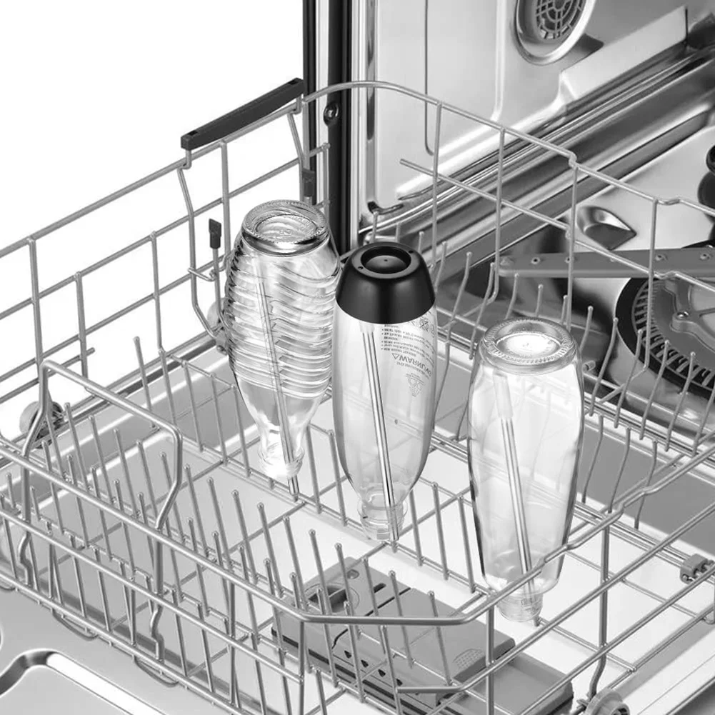 トレンドの食器洗い機ボトルホルダー 食器洗い機インサート クリスタルとデュオ用 拡張シリコンキャップ付き 26.7cm 5個