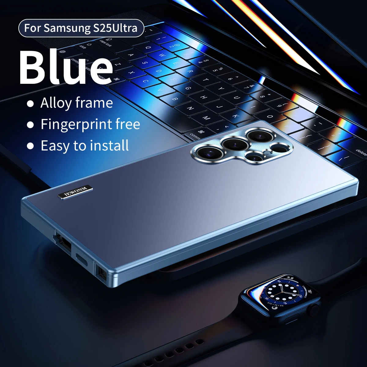Magnetisch geschlossener Aluminiumrahmen, Kunststoffrückseite, Metallgehäuse für Samsung Galaxy S25 Ultra S24 Ultra S23 S22 S21, starke sturzsichere Abdeckung