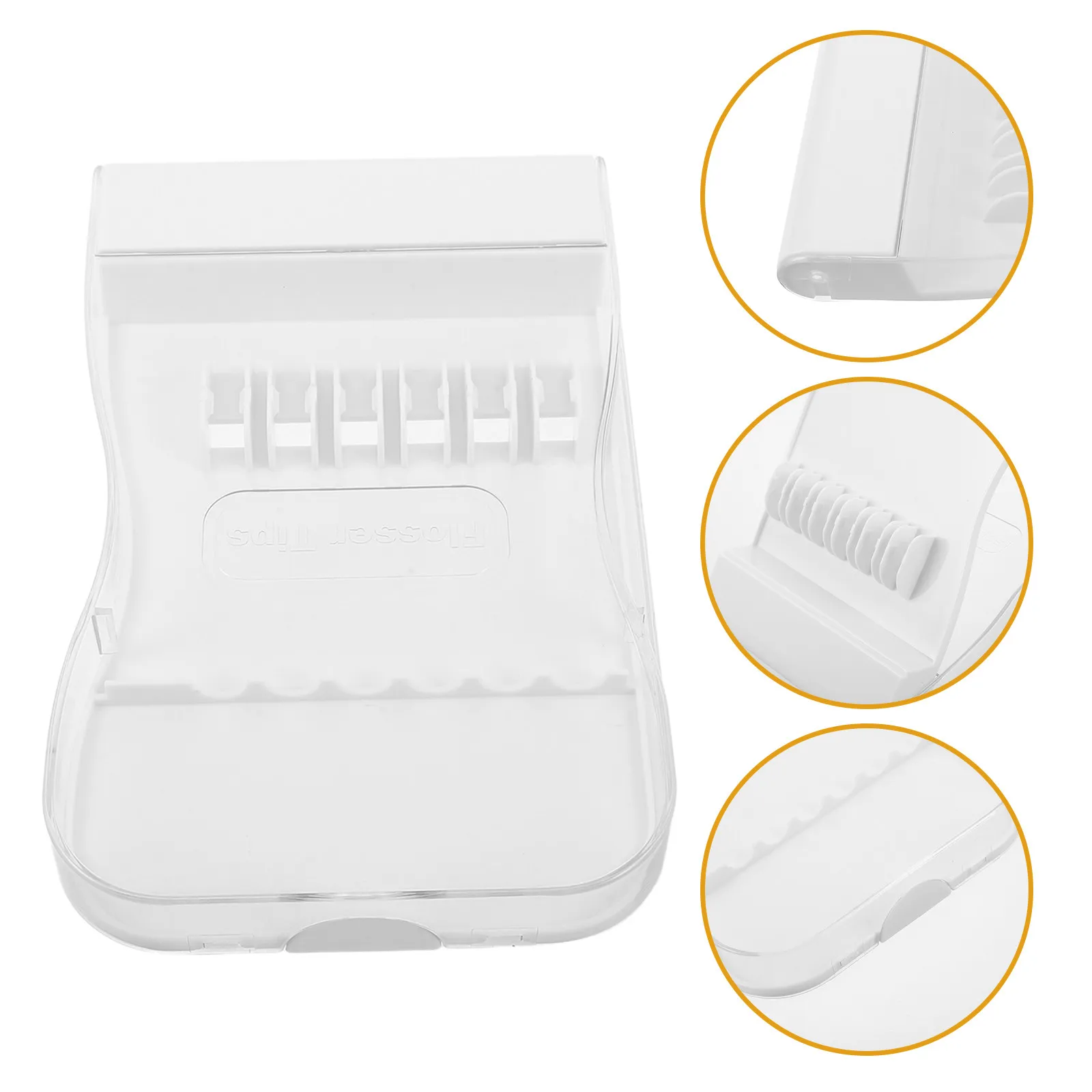 

3Pcs Water Flosser Tips Storage Case 6 Slot Compact Organizer for Family Oral Care Travel Leakproof Dental Irrigator Nozzle