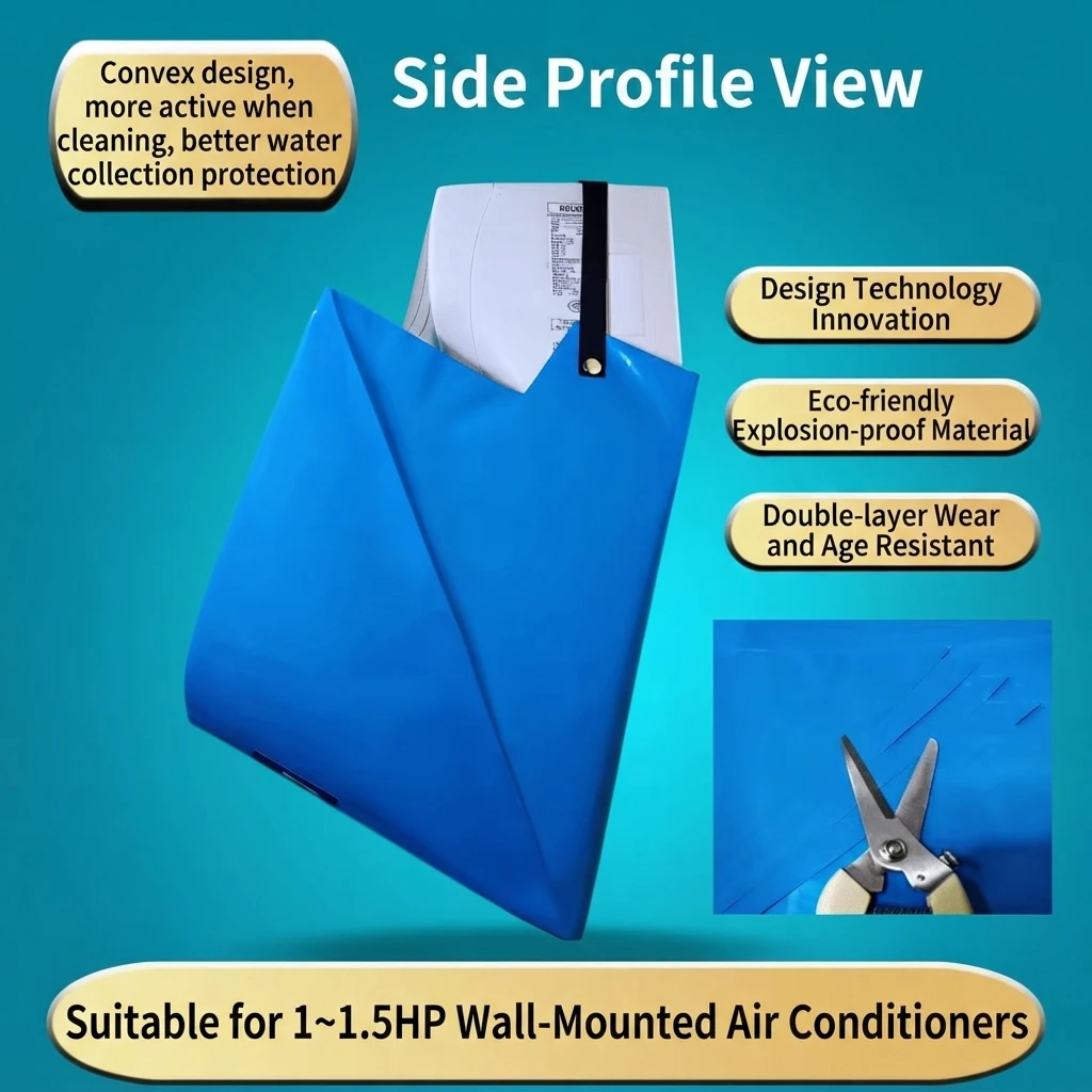 Professional Mini Split Cleaning Bag with 2L High-Pressure Sprayer & Gloves, AC Cleaning Kit for Wall-Mounted Air Conditioners