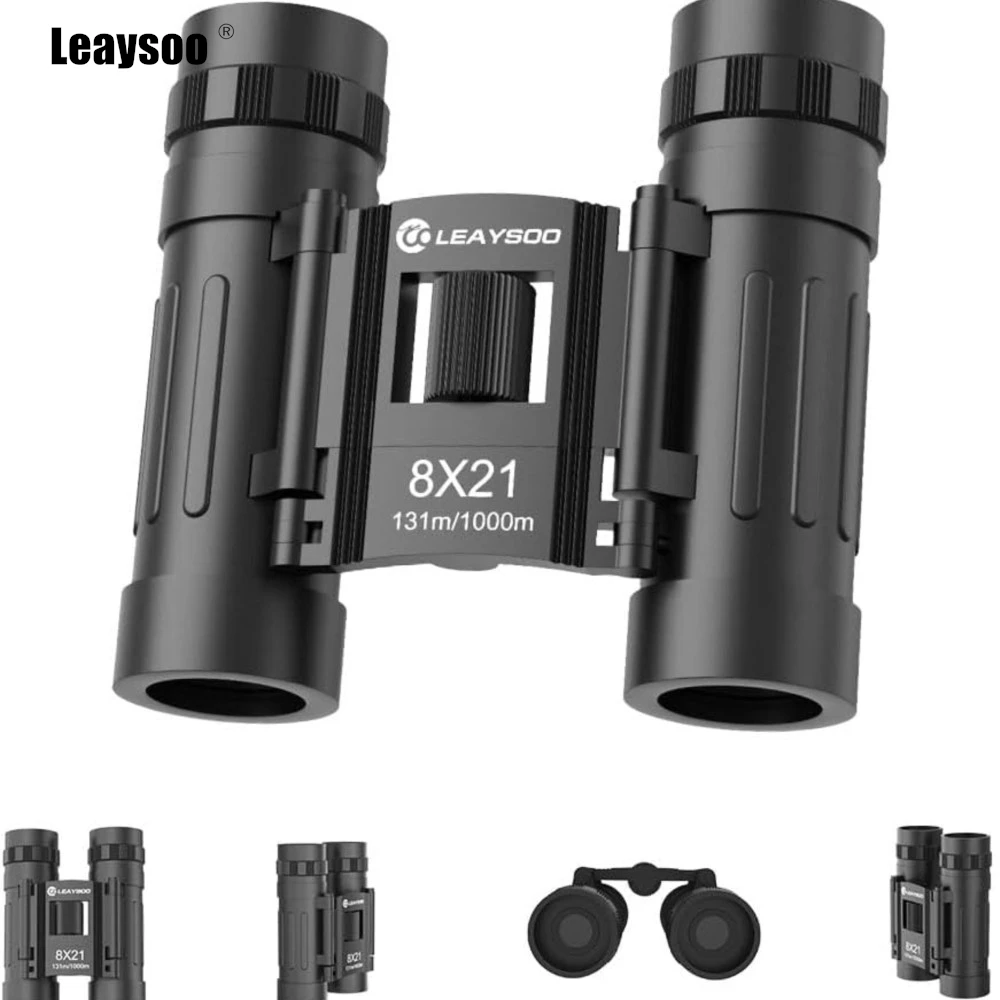 

Компактные бинокли 8x21 для взрослых и детей, мощные складные карманные бинокли для концертов, театра, походов, наблюдения за птицами