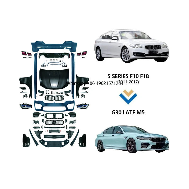 

Body Kits for 5 Series F10 F18 Auto Accessories Parts 2011-2017 Upgrade M5 G30 Style Front Bumper Rear Bumper Headlight