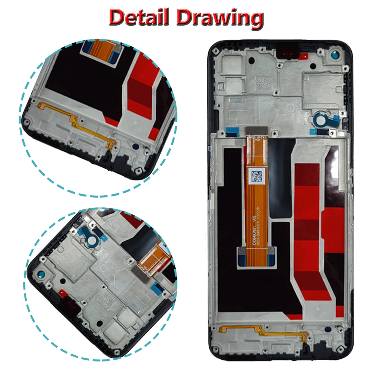 Original For Mobile Phone Oppo A73 5G CPH2161 With Frame  LCD Display Touch Screen Digitizer Assembly Replacement Repair Parts