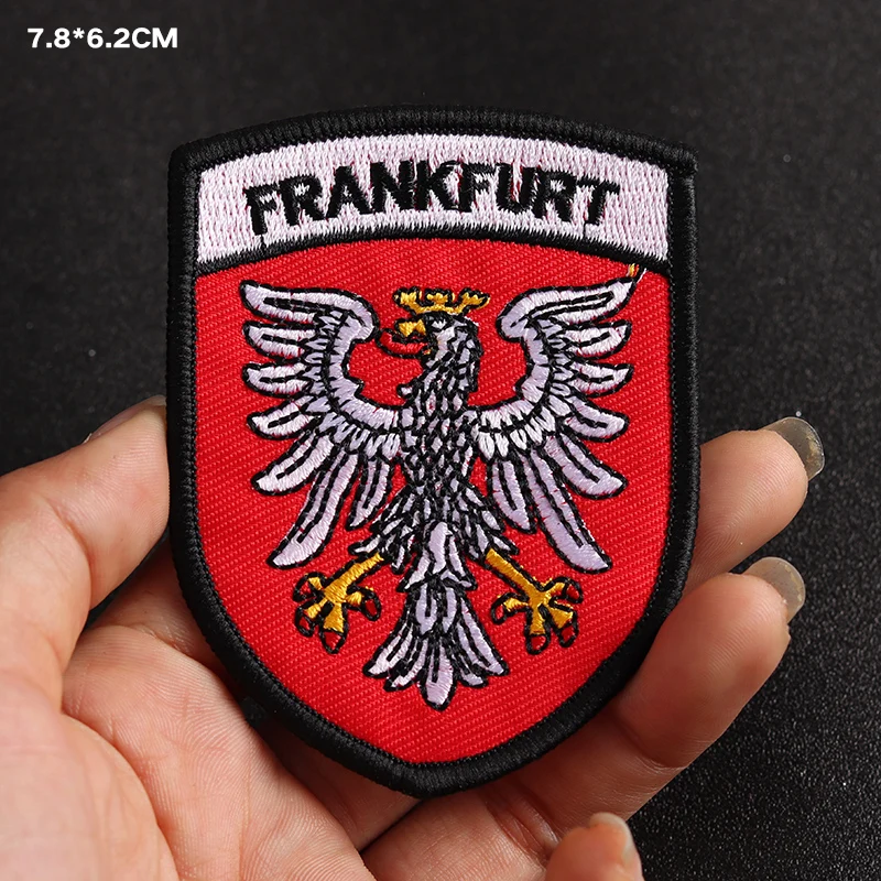 Punk eagle Size: 7.8X6.2CM with three colors to choose from patch embroidery patch iron bullet tooth clothing jeans badge