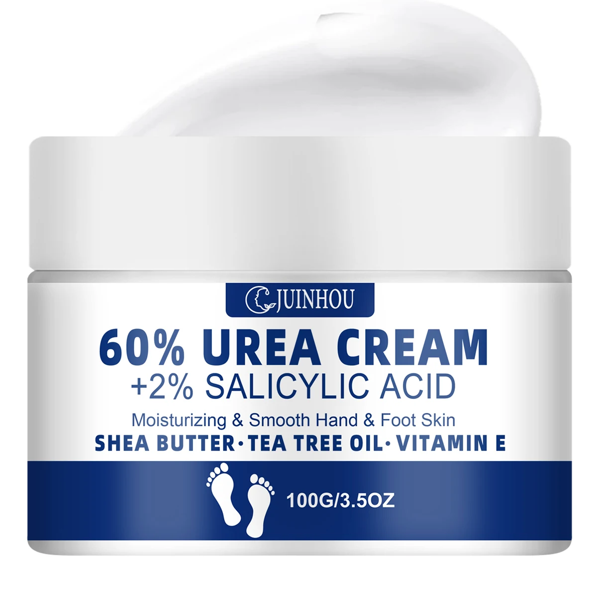 JUINHOU 60% Urea Fußcreme für rissige Fersen, trockene Haut, intensive Feuchtigkeitspflege, Hornhautentferner, glatte Haut, tägliche Fußpflege – Detail 17