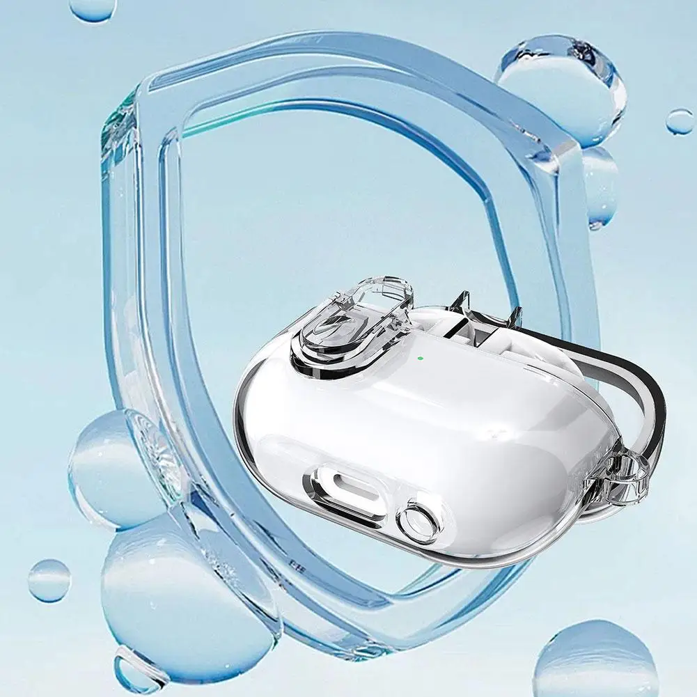 Per Samsung Buds 3 Pro custodia trasparente Secure Lock Cover per cuffie per Samsung Galaxy Buds 3 Pro Buzz 3 Pro custodie TPU PC Fundas