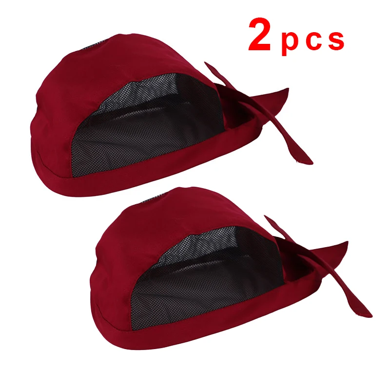 2 pezzi unisex chef pirata servizio di ristorazione cappello da cuoco cappello con teschio ristorante sala da pranzo cappelli da cuoco cucina cucina panetteria berretto da lavoro regolabile