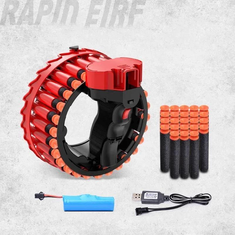 

1PCS NEW Plastic Electric Soft Bullet Gun Continuous Firing Pistol EVA Gatling Gun Toys Creative Gifts For Men