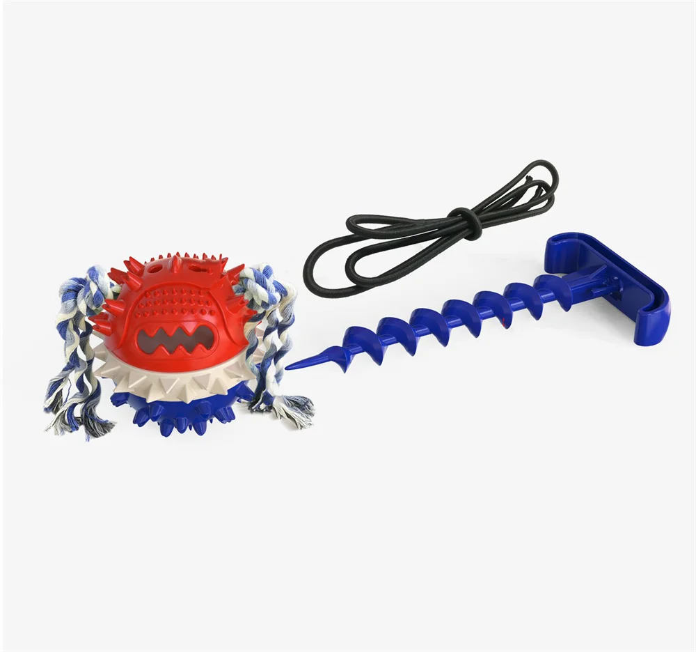Dog Toy Bite-resistant Molar Golden Hair Training Interactive Ground-inserting Pull Tug-of-war Outdoor Products For Large Dogs