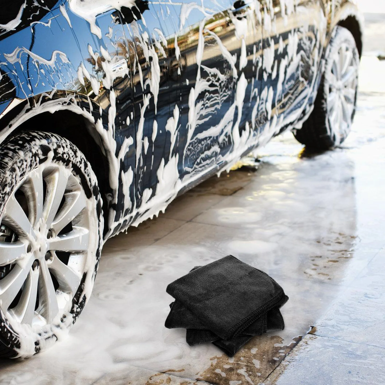 

12pcs Microfiber Cloths Absorbent Reusable Towels For Car Washing Kitchen Dish Cleaning Large Soft Multi-Function Water