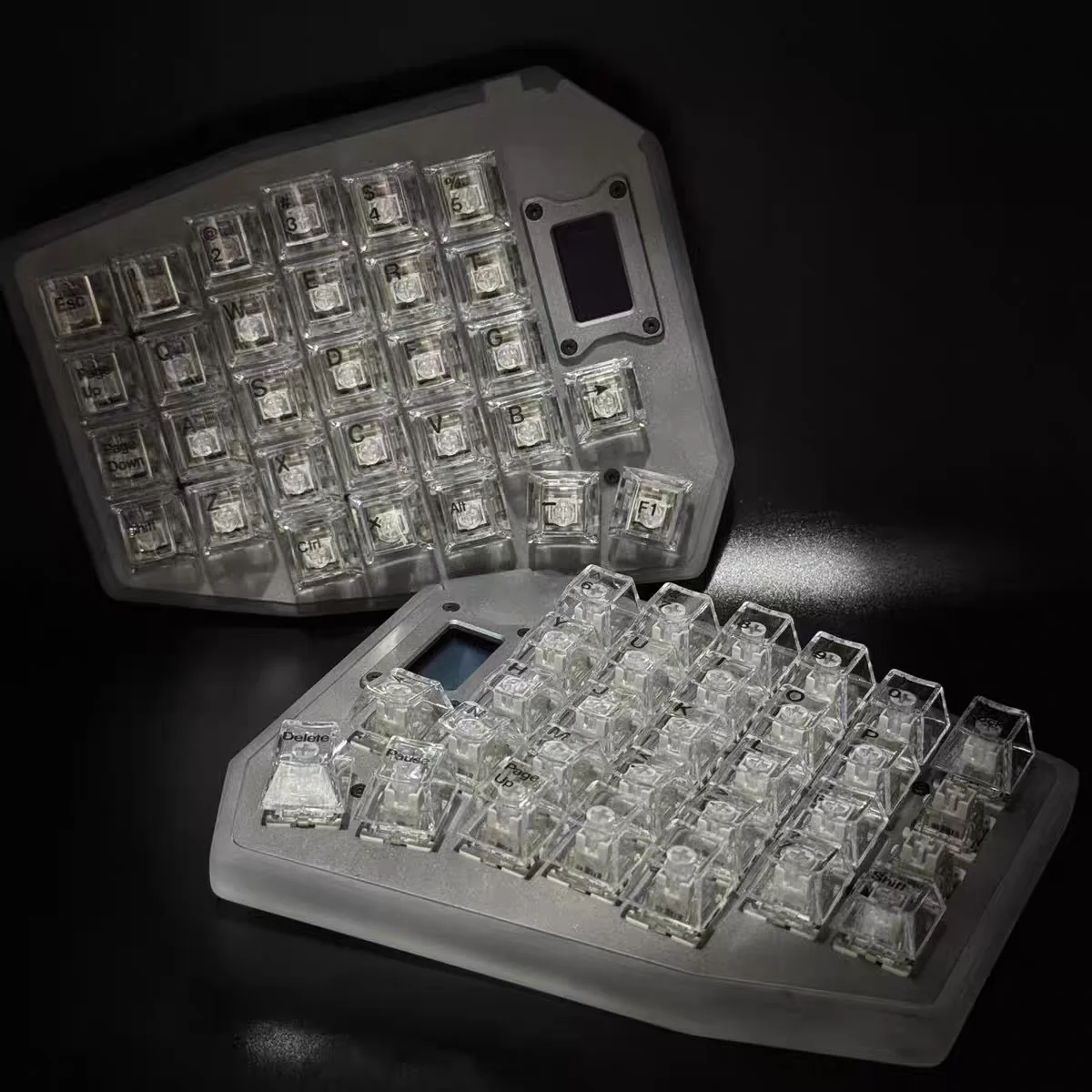 Sofle Wired Keyboard Kit Aluminum/Acrylic/3D Print Custom VIA/VAIL RGB Hot-Swap Keyboard Ergonomics Gaming Keyboard With Screen
