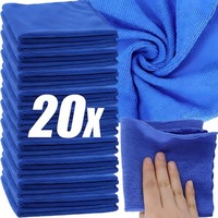 Blue Microfiber Towels Car Wash Drying Cloth Towel Household Cleaning Cloths Auto Detailing Polishing Cloth Home Clean Tools