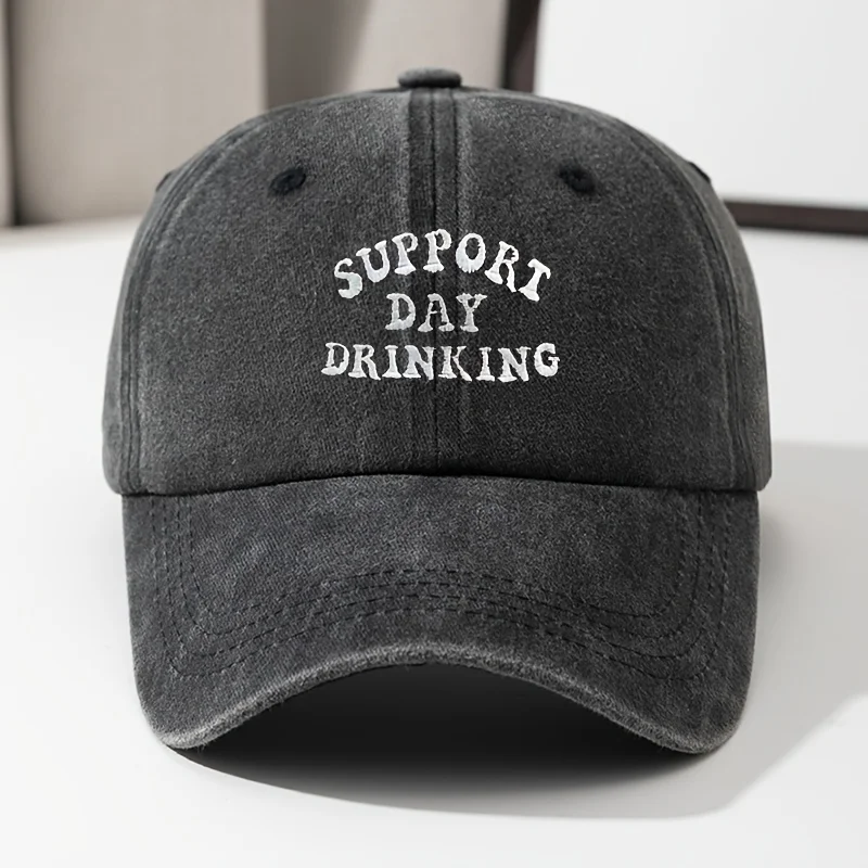 

Cap with Letter Embroidery, Fashionable and Cool Printed Dad Hat, Trucker Fishing Cap, Adjustable Versatile Hip-Hop Hat