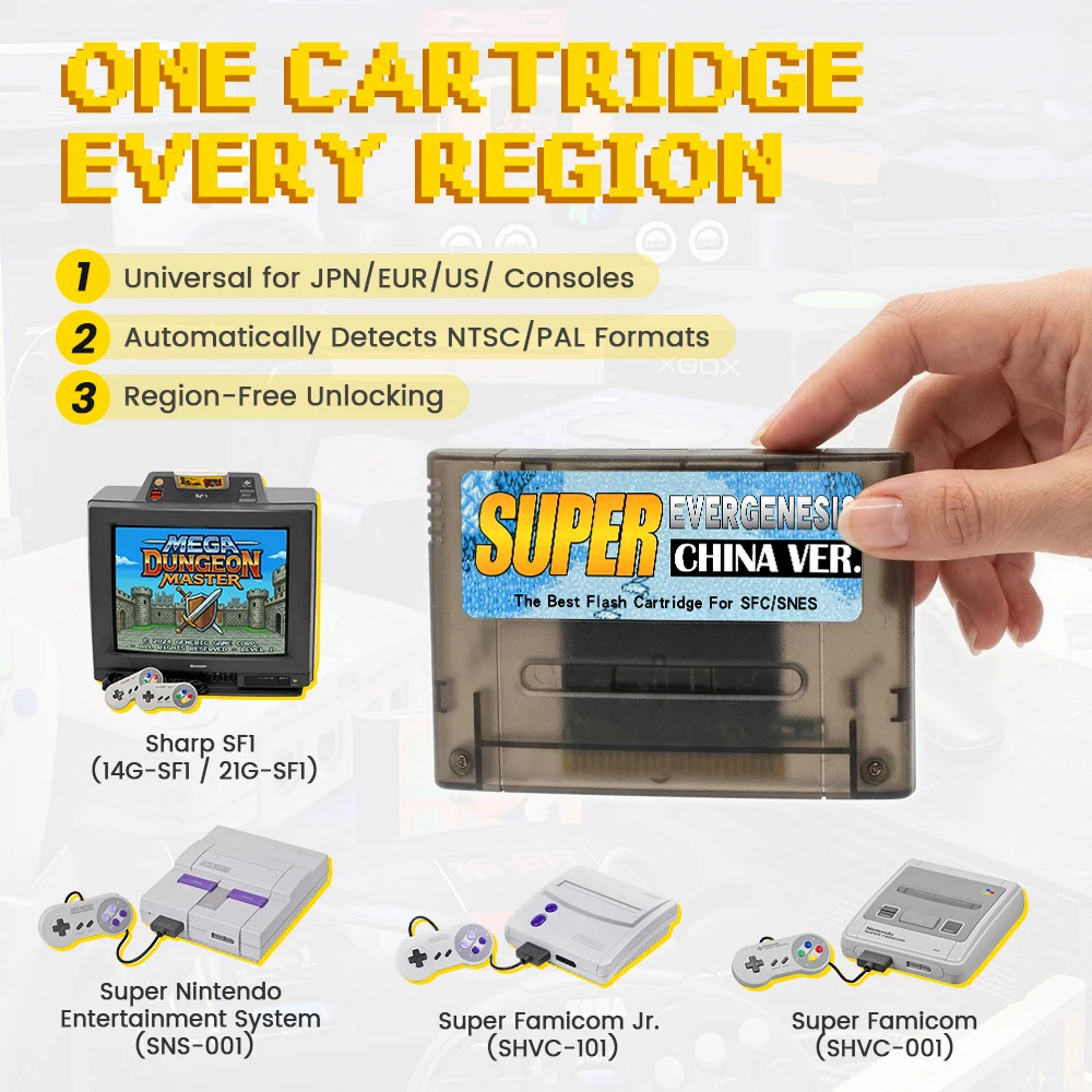 Super EverGenesis Flash Cartri - Retro Gaming Nintendo recension och pris