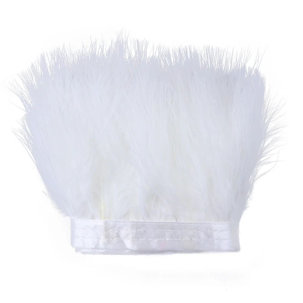 10 metros de plumas de pavo suaves y esponjosas, adorno de flecos teñidos, cinta colorida, vestido, ropa, accesorios de costura, decoración, artesanías de penacho