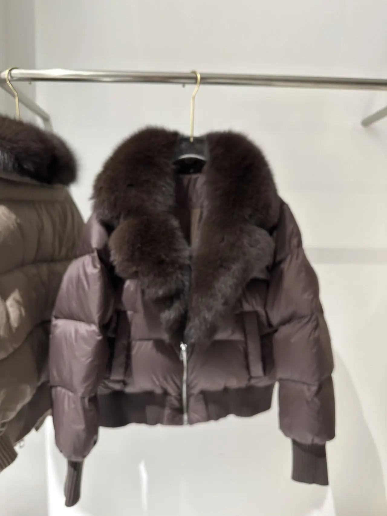 90 blanc canard doudoune hiver femmes réel col de fourrure de renard manteau femme chaud épais matelassé veste fermeture éclair Parker vêtements d'extérieur