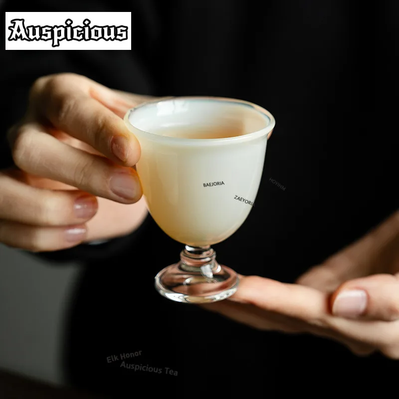 Moonlight White Glass Gaiwan Elegant Heat Insulation Tea Tureen Household Tea Bowl With Lid Kit Tea Maker Cover Bowl Teaset Gift
