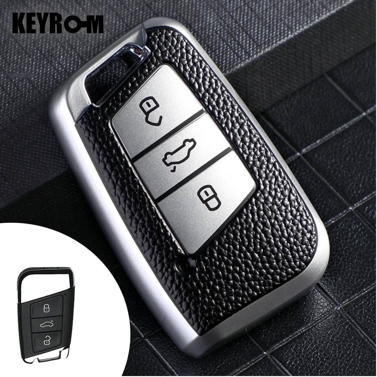 TPU Car Key Case Full Cover for Volkswagen Skoda Kodiaq Superb A7 For VW Volkswagen Passat B8 Magotan Protect Shell Keychain