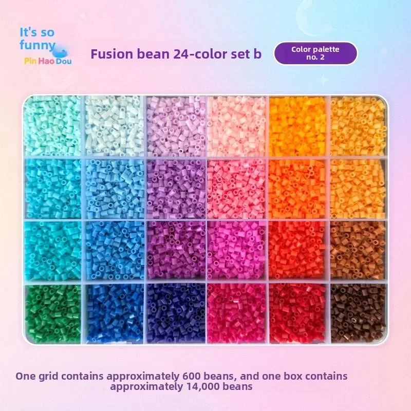 14000PCS Fuse Beads Box Pixel Puzzle Iron Beads For Kids Ironing Beads DIY Early Education Craft Toys Accessory refill pack