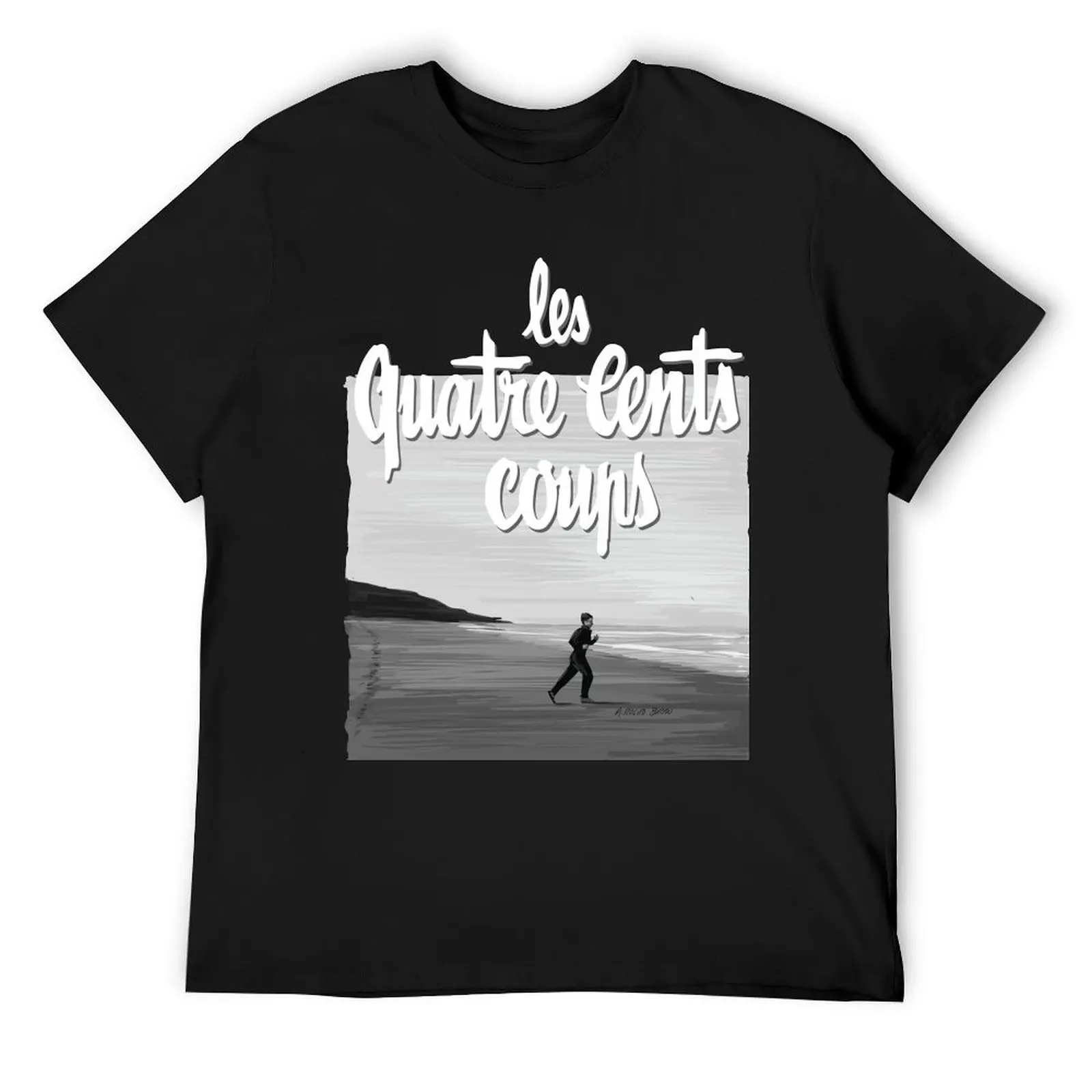 

Francois Truffaut - 400 Blows / 400 coups Illustration T-Shirt summer 2025 men tshirt