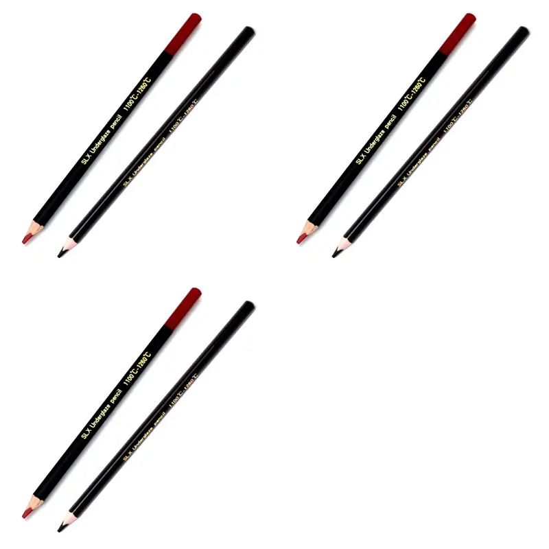 

【CHRISTMAS 】6X 2 Colors Underglaze Pencils Glaze Pen Pencil Glaze Tools For Pottery Art DIY Pencil Decorative