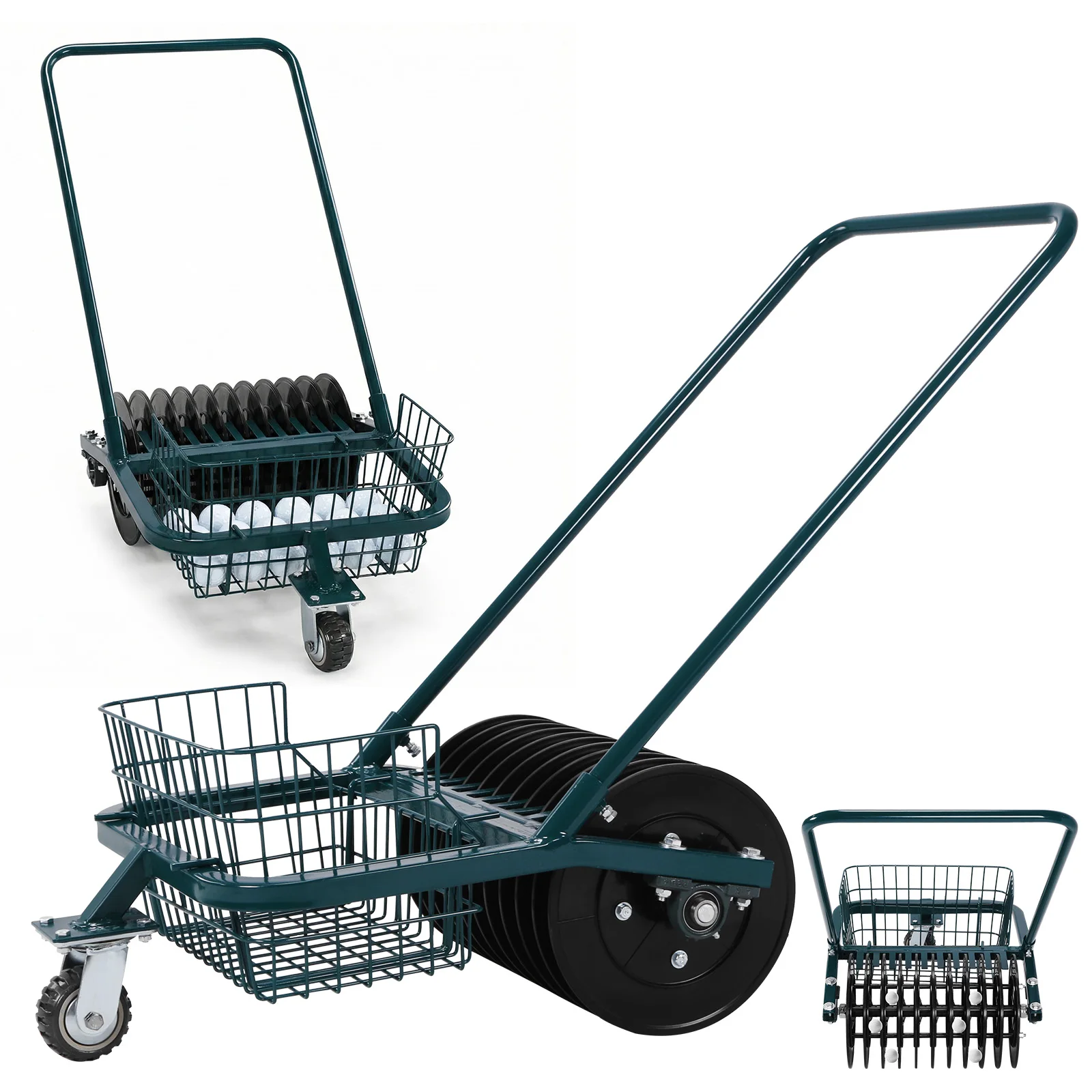 

Golf Ball Picker Upper No Bending Over Hand Push Ball Picking Machine Saving Time and Effort for Backyard Practice & Training