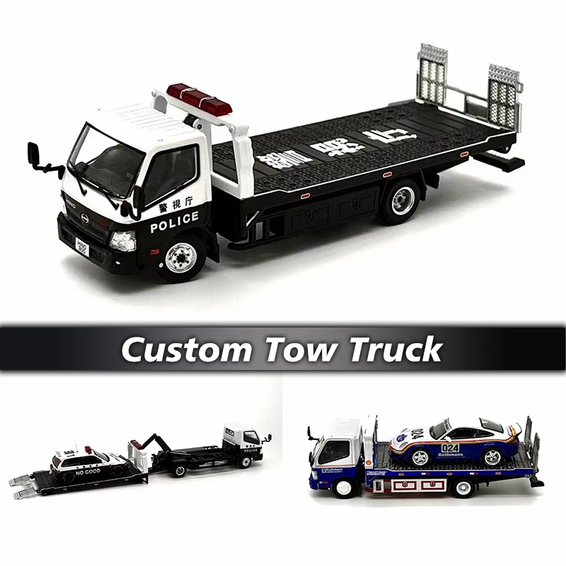 

UM In Stock 1:64 Hino 300 Custom Tow Truck No Good Diecast Diorama Car Model Collection Miniature Toys Unique