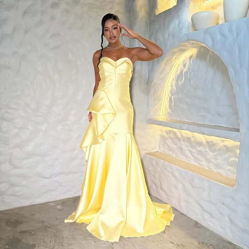 

Thinyfull 2026 Mermaid Prom Evening Dresses Saudi Arabia Sweetheart Satin Party Dress Sexy Night Cocktail Prom Gowns Customized