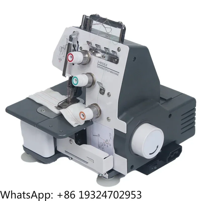 323 Multifunctional Household Sewing Machine DoubleNee dle Three Thread Zig Zag Interlock 2.5mm Electric Overlock Sewing Machine