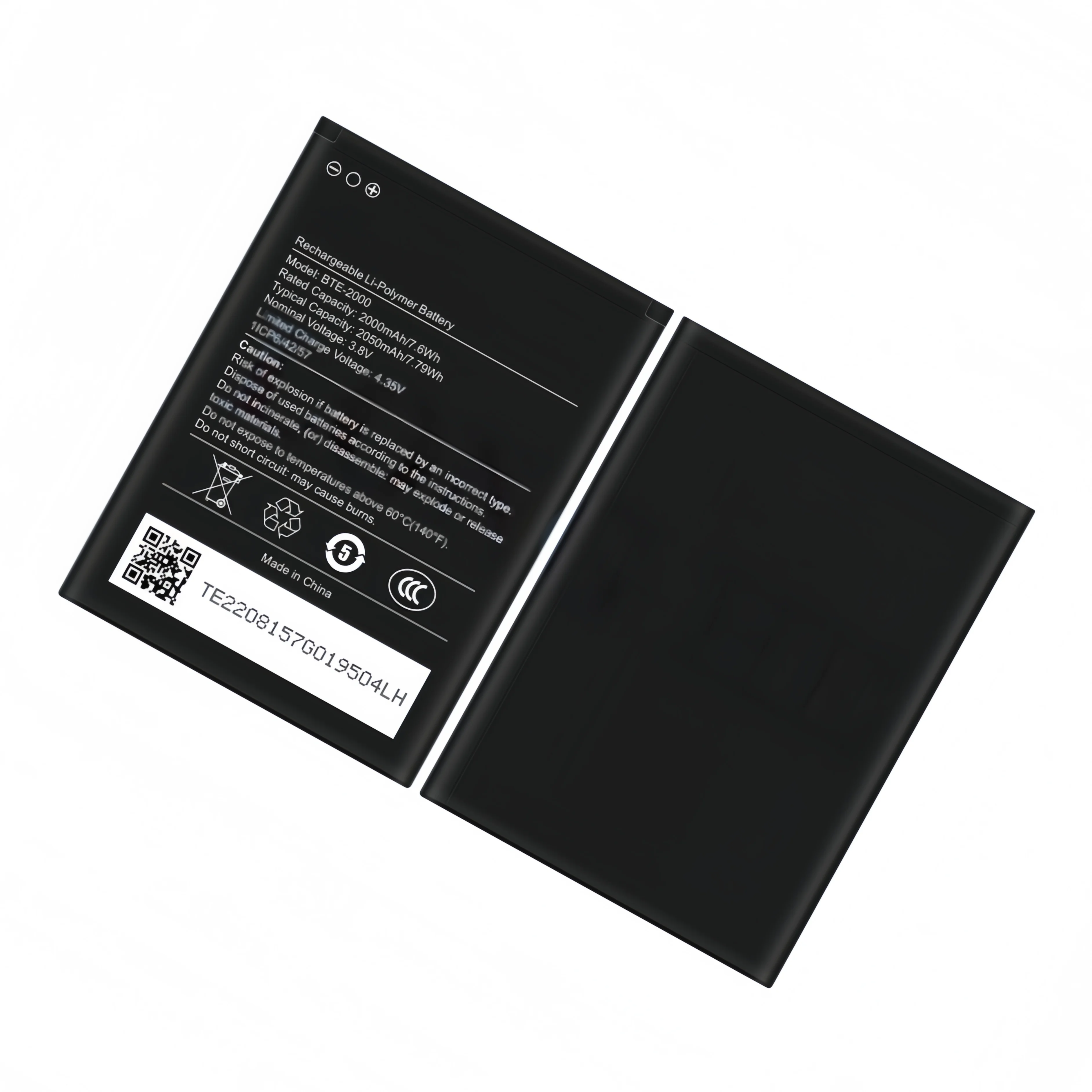 2000mAh 3.8V lithium battery for Smartphone T-Mobile CAT S22 Flip BTE-2000