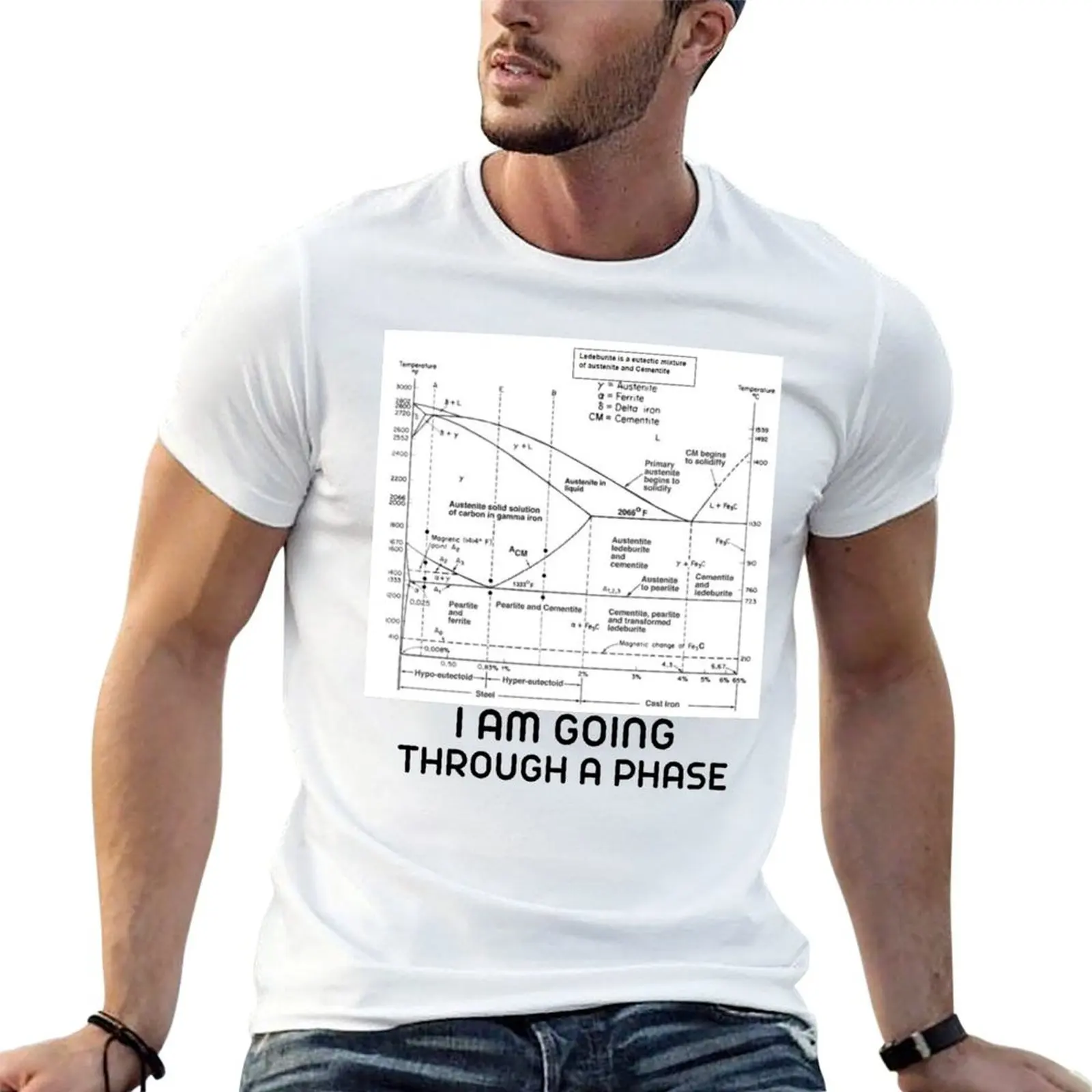 

I AM GOING THROUGH A PHASE, Iron Carbon Phase Diagram Gift T-Shirt t shirt personalised man graphic t shirt T-Shirt