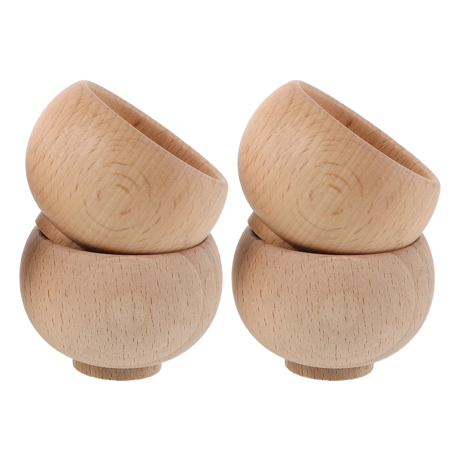 

4Pcs Pin Cushion Wooden Base Japanese Design Natural Wood Sewing Needle Holder Bowl Decorative Quilting Crochet DIY Crafts