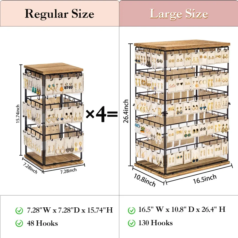 맞춤형 선반 랙 나무 금속 보석 페그보드 디스플레이 랙 나무 디스플레이 타워 매장 디스플레이 시계 보석 랙