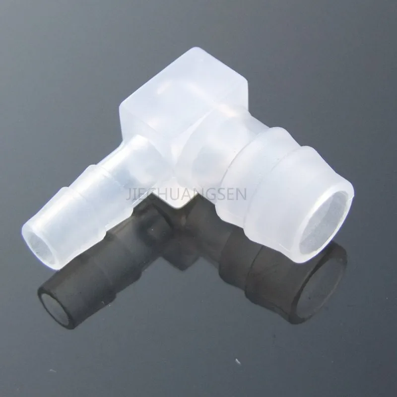 5 TEILE/LOS Minderer Pagode Elbow Reducer Wasser Rohr Joint L-typ 90 ° Kunststoff Pagode Adapter Transparent Material Lebensmittel grade