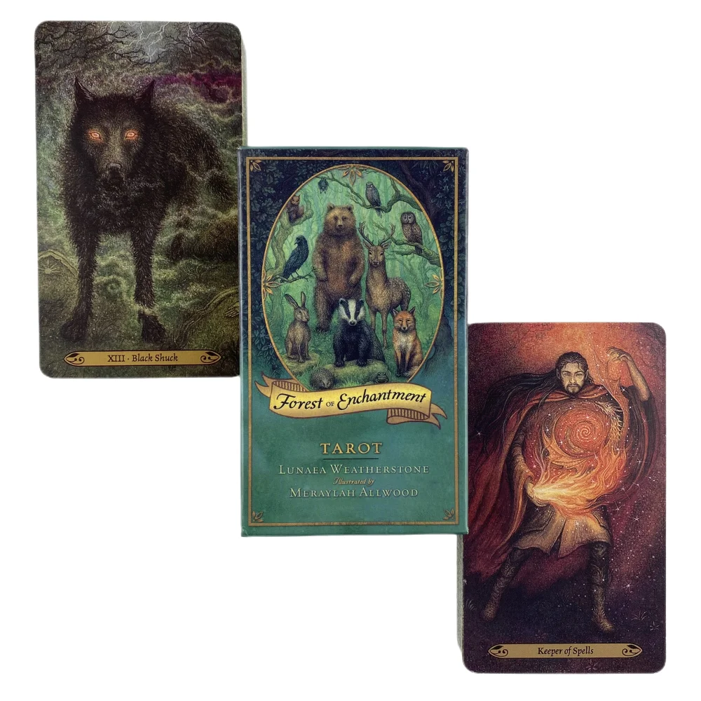 Forest Of Enchantment Tarot Oracle Cards English PDF Guidebook Table Deck Board Game Party Playing Ca