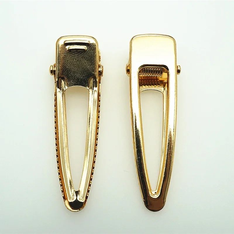 10 قطعة/الوحدة مشبك شعر ذهبي/فضي اللون مع كلمة واحدة؛ الديكور اليدوية مشبك منقار البط DIY كريستال قطرات الراتنج الوصول