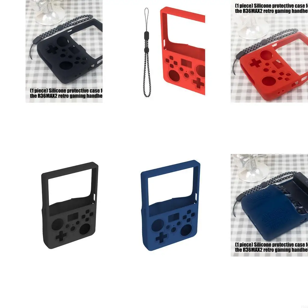 193A Protector Cover Silicone Sleeve with Lanyard for R36MAX Ⅱ R36MAX2 Gamepad Dustproof Housing Protective Case Game Console