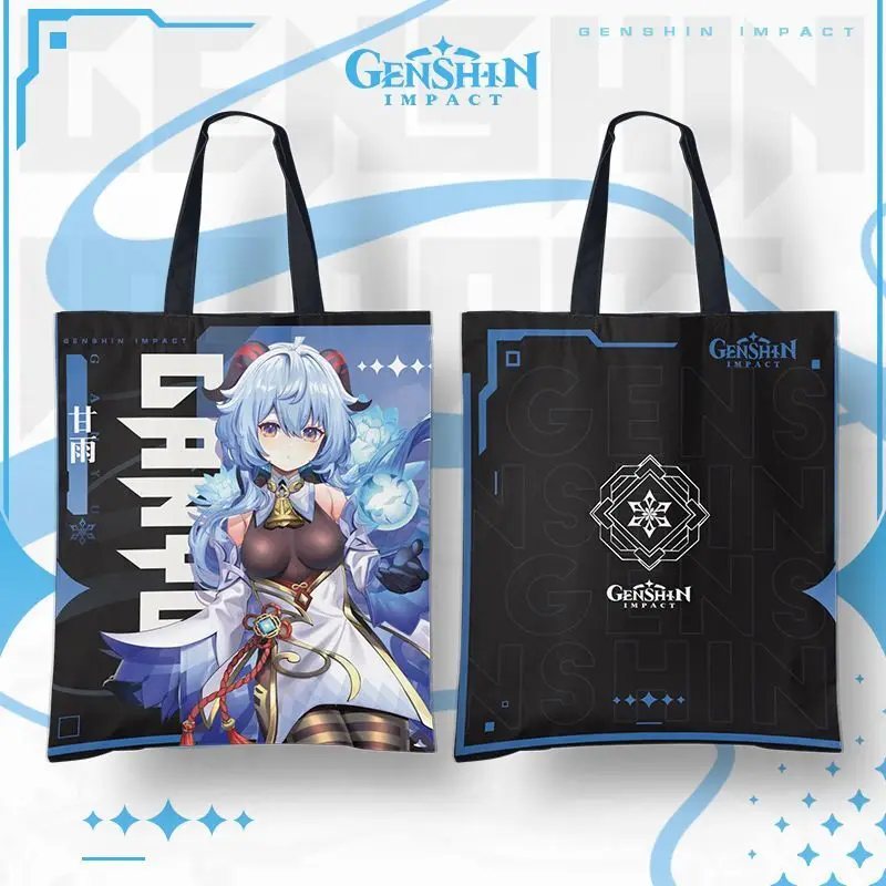 Impact Thickened Single Shoulder Anime Merchandise Handbag Large Capacity Genshin Canvas Crossbody Bag Ani