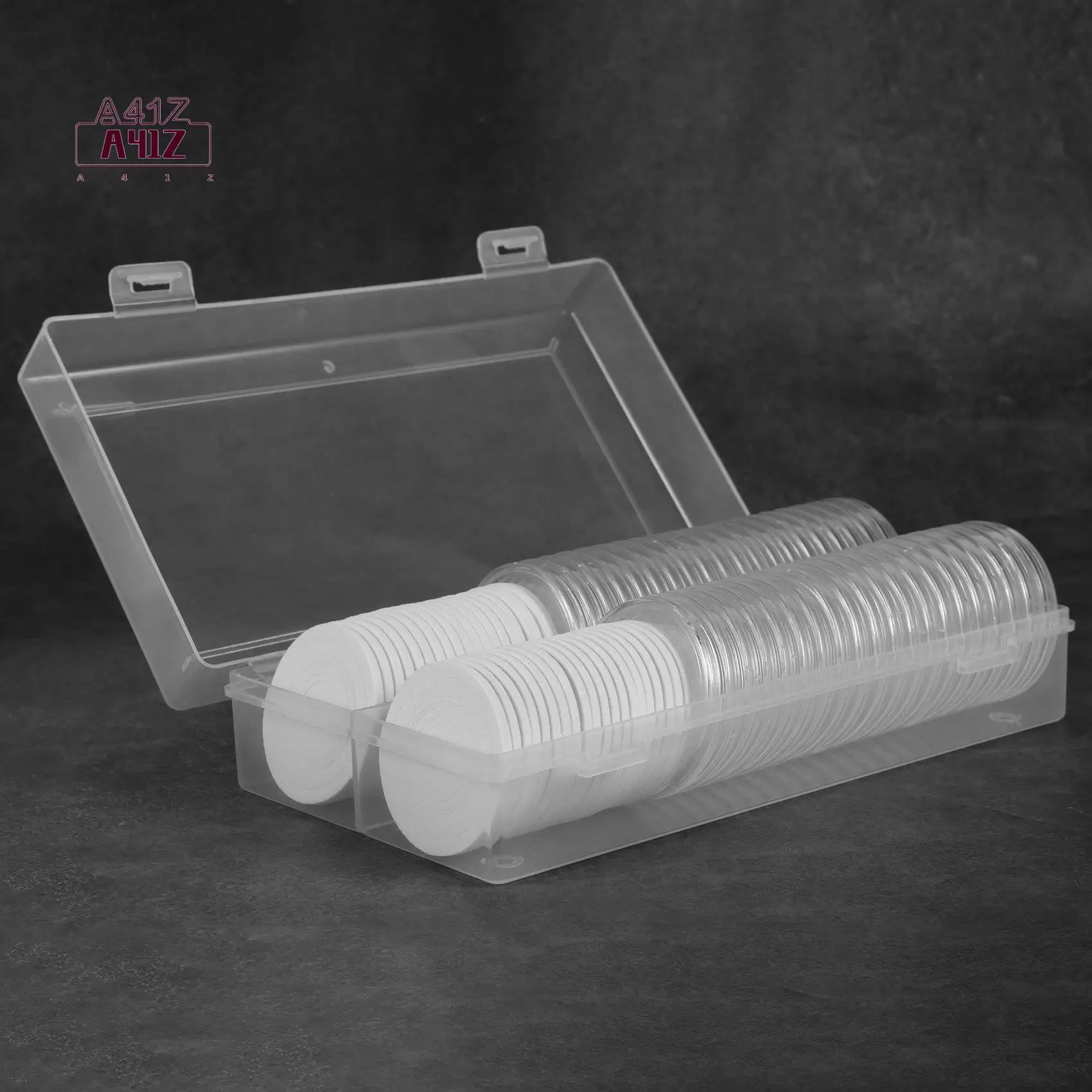 

A41Z-46 Mm Coin Capsules Plastic Round Coin Holder Case And 7Sizes (16/20/25/27/30/38/46Mm) Protect Gasket