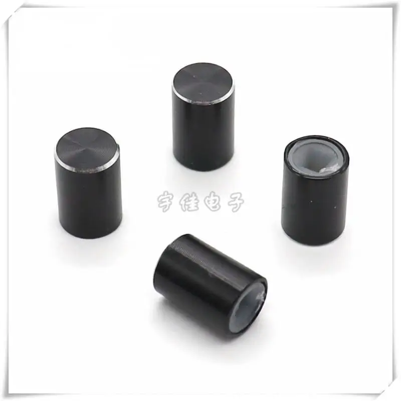 5PCS 10*15MM Black Aluminum Alloy Button Cap Aperture Power Metal Key Switch Cap Square Hole 3.2x3.2MM