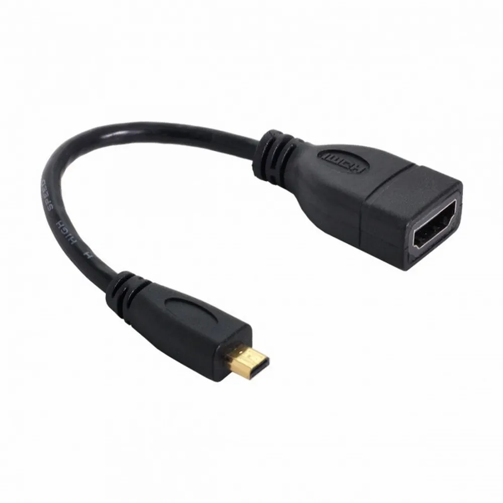 สายวิดีโอเสียง Micro HDMI Type-D ชายไป HDMI หญิงอะแดปเตอร์สายเคเบิลสั้น 10 ซม.สําหรับ XOOM Droid X