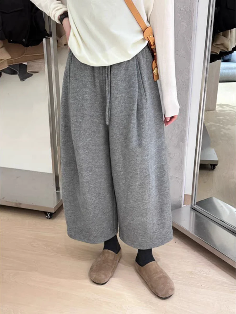 فضفاض السراويل واسعة الساق عارضة الكورية Sle تنوعا تصميم بسيط شتاء جديد وصول المرأة Faion East Gate Market #5