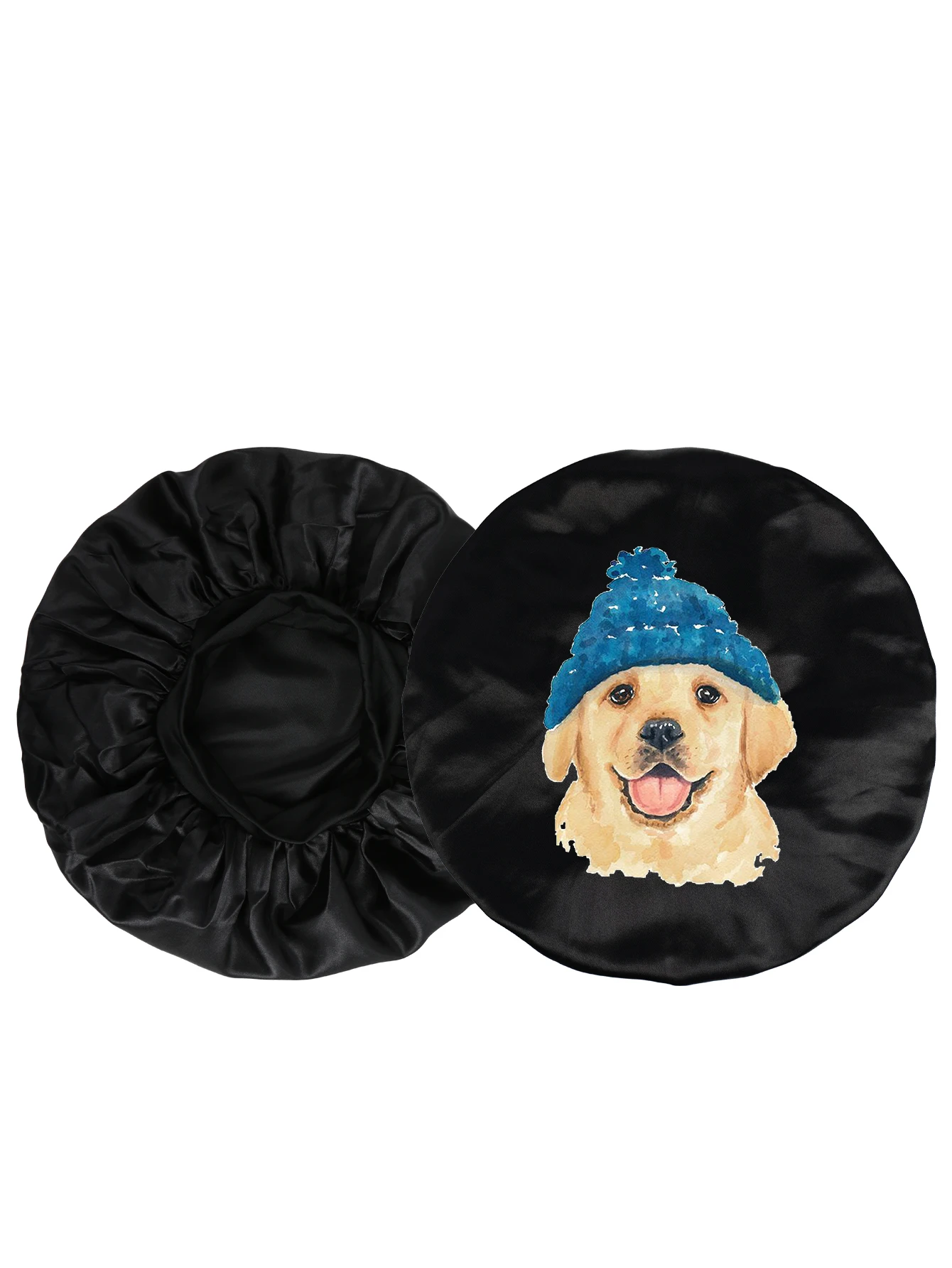 قبعة نوم لطيفة للجنسين مع طباعة خلفية، مادة ناعمة ومريحة للعناية اليومية وفكرة هدية عيد الميلاد للاستحمام #4