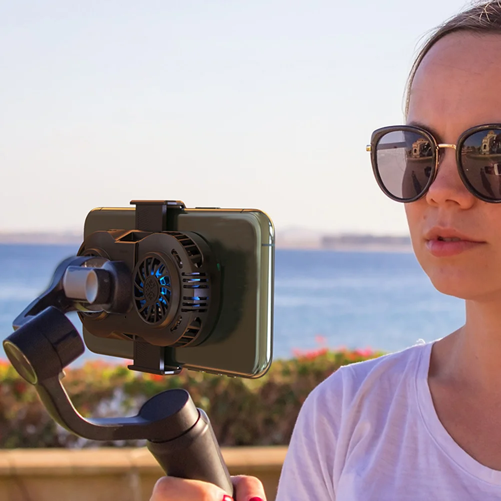 

1pc Phone Cooler Heat Sink With Semiconductor Cooling Device Super Mute Strong Air Supply Rapid Cooling For 4-6.5 Inch Mobile